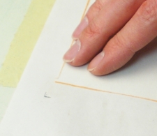 Aligning 1/2" lower than the corner marks