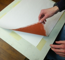 Taping the carbon over the final support